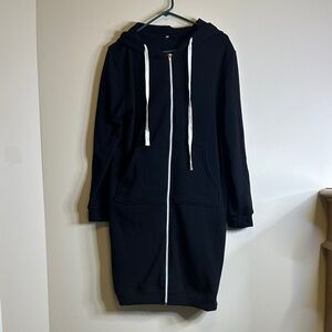 Amazon Black Midi Dress with Hoodie